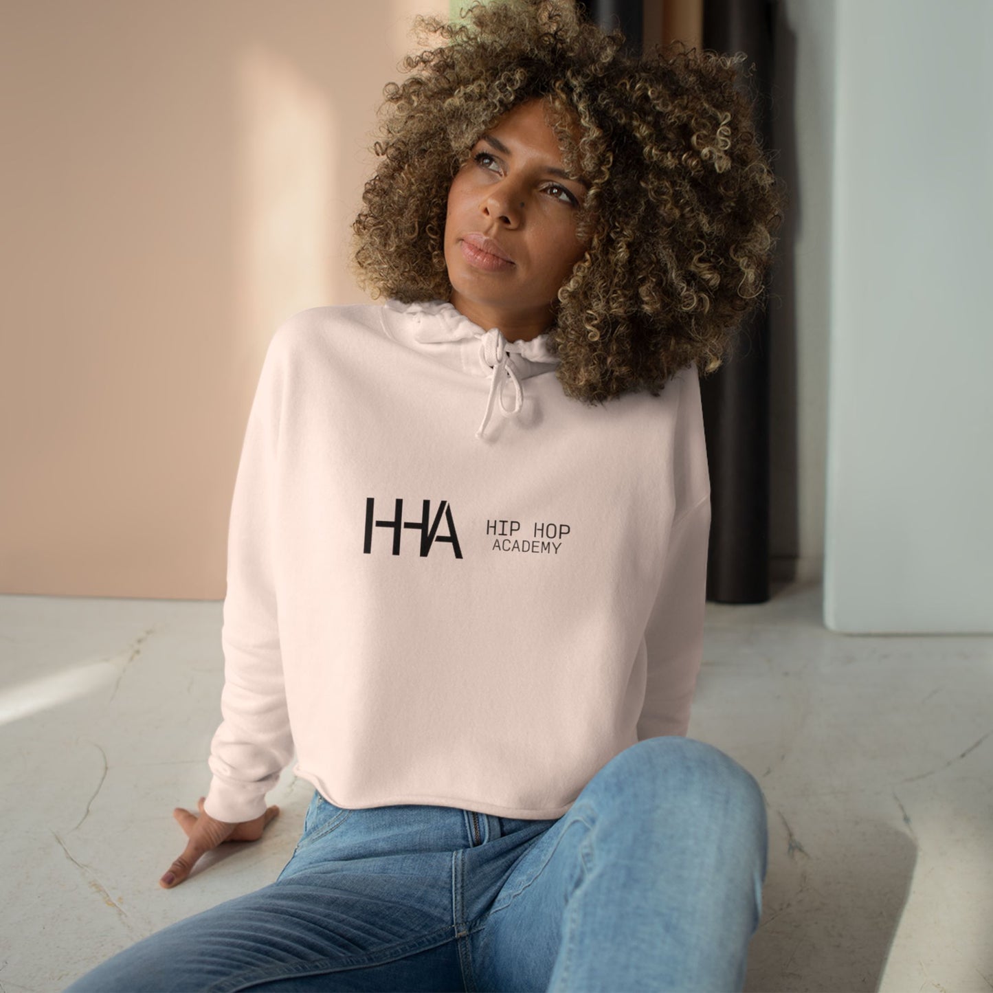 Hip Hop Academy Crop Hoodie - Stylish Streetwear for Music Lovers