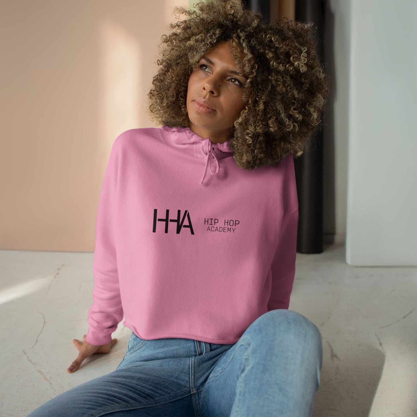 Hip Hop Academy Crop Hoodie - Stylish Streetwear for Music Lovers