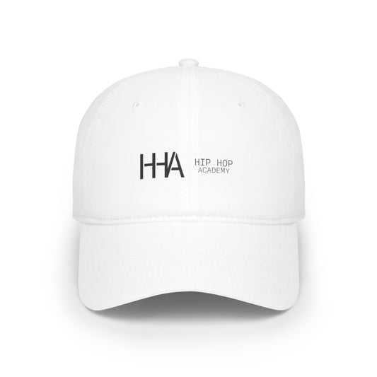 Hip Hop Academy Red Low Profile Baseball Cap - Trendy Streetwear for Music Lovers