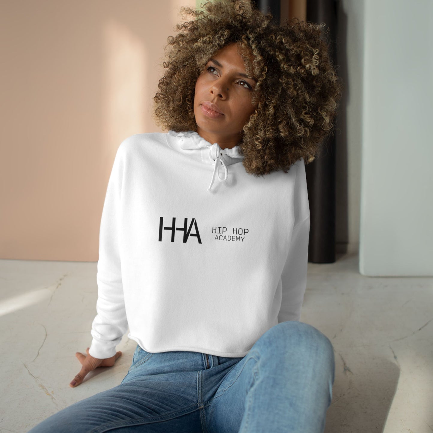 Hip Hop Academy Crop Hoodie - Stylish Streetwear for Music Lovers